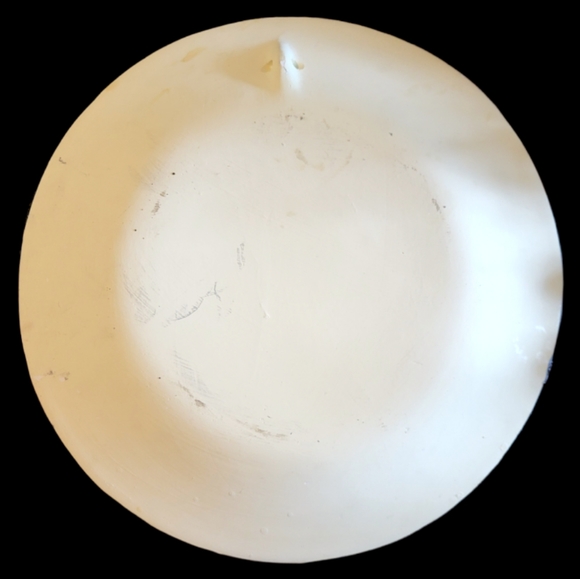 Vtg Glitter Gloss Flower Geometric Pottery Fruits Dish Wall Decor Turquoise - Picture 5 of 5